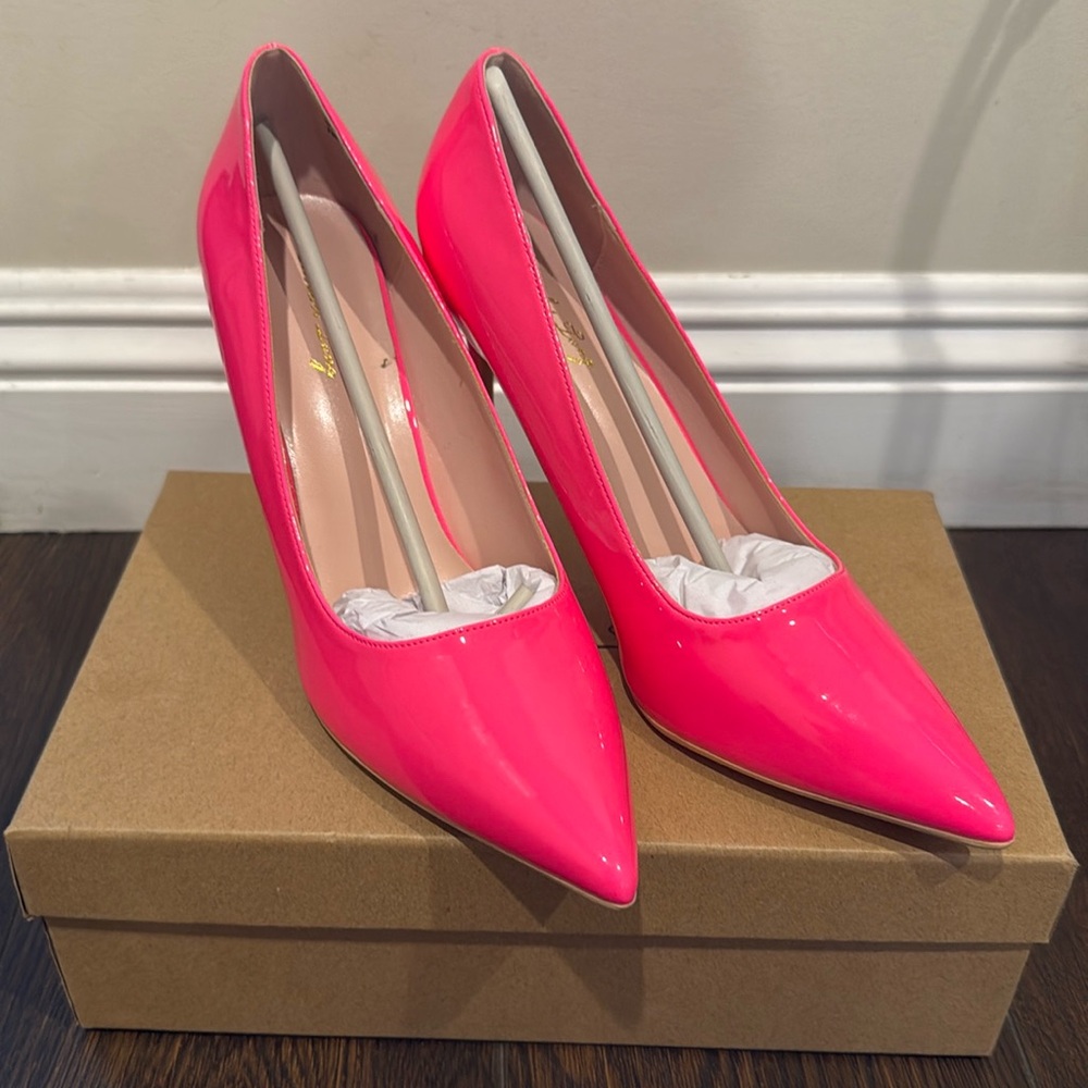 NEW Pink Elisabeth Lang Heels Size 8